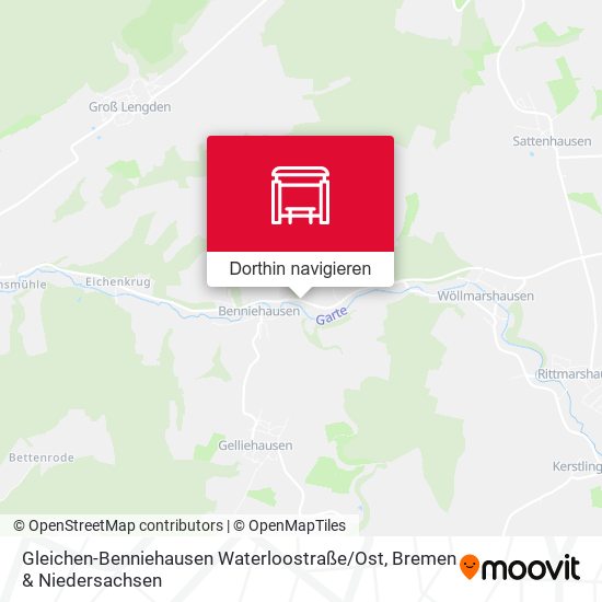 Gleichen-Benniehausen Waterloostraße / Ost Karte
