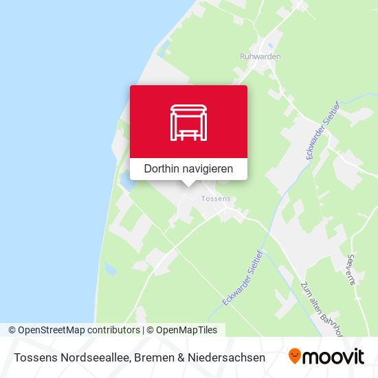Tossens Nordseeallee Karte