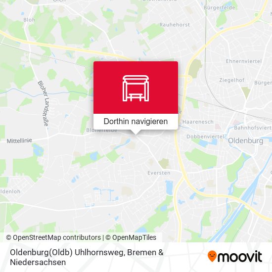 Oldenburg(Oldb) Uhlhornsweg Karte