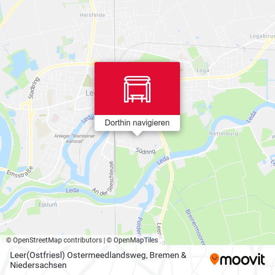 Leer(Ostfriesl) Ostermeedlandsweg Karte