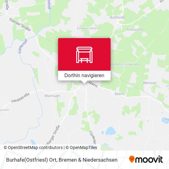 Burhafe(Ostfriesl) Ort Karte