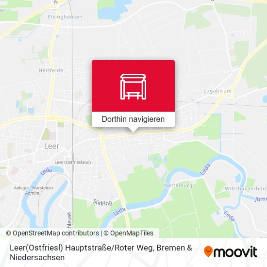 Leer(Ostfriesl) Hauptstraße / Roter Weg Karte