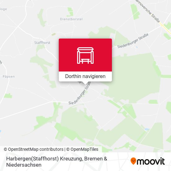 Harbergen(Staffhorst) Kreuzung Karte