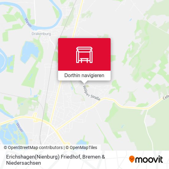 Erichshagen(Nienburg) Friedhof Karte