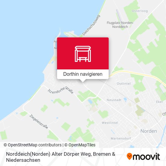 Norddeich(Norden) Alter Dörper Weg Karte