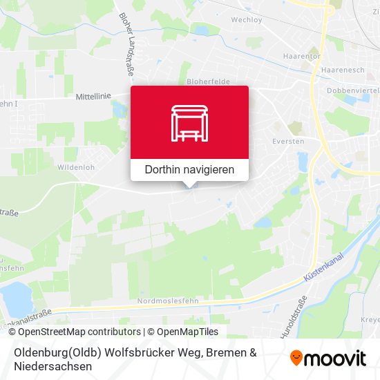 Oldenburg(Oldb) Wolfsbrücker Weg Karte