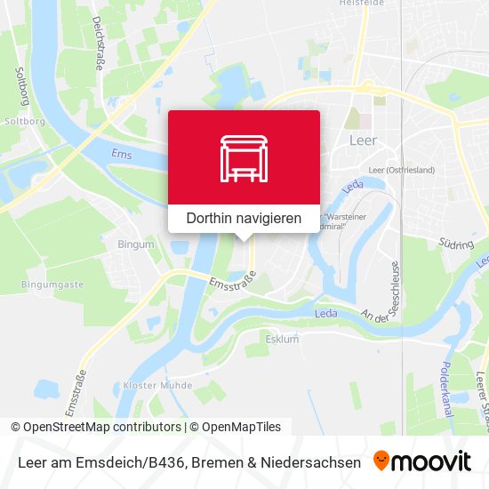 Leer am Emsdeich/B436 Karte