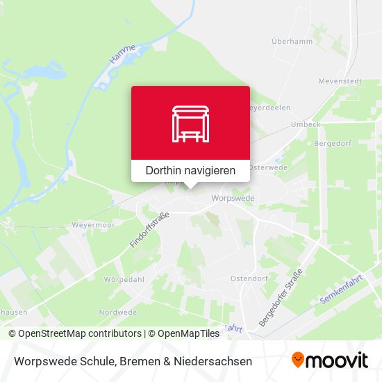 Worpswede Schule Karte