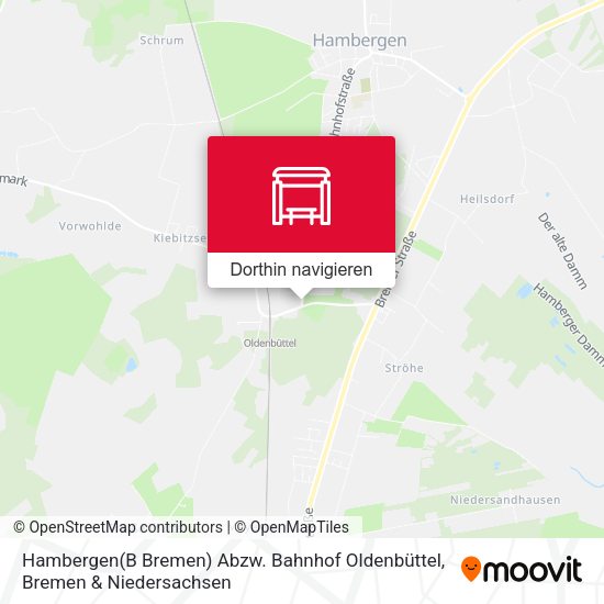 Hambergen(B Bremen) Abzw. Bahnhof Oldenbüttel Karte