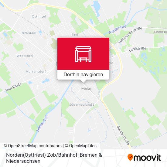 Norden(Ostfriesl) Zob/Bahnhof Karte
