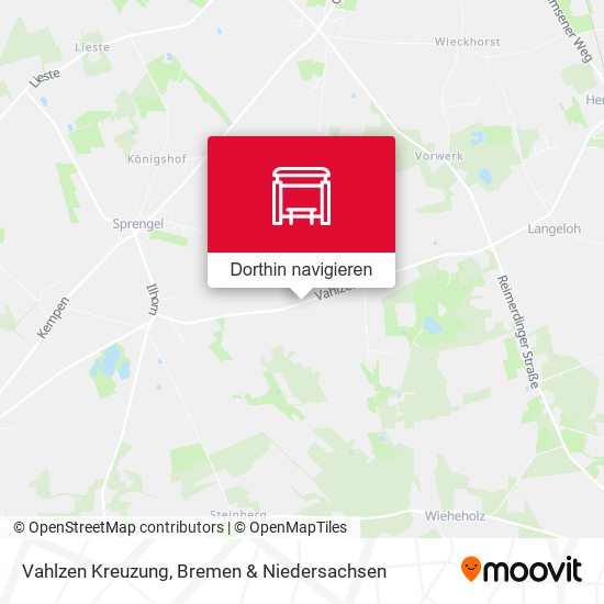 Vahlzen Kreuzung Karte