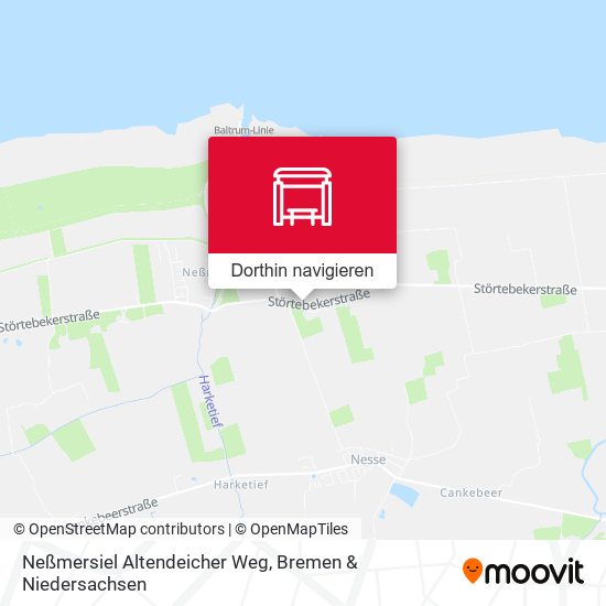 Neßmersiel Altendeicher Weg Karte