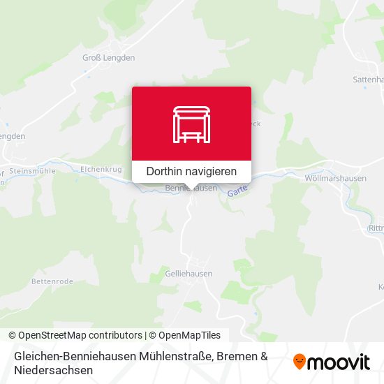 Gleichen-Benniehausen Mühlenstraße Karte