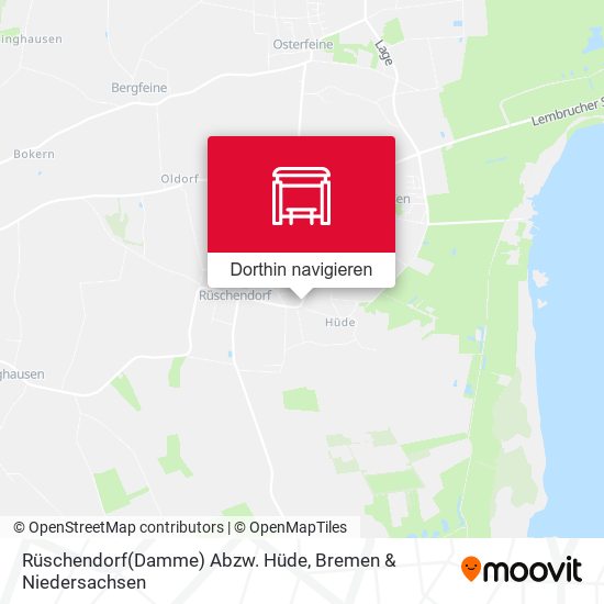 Rüschendorf(Damme) Abzw. Hüde Karte