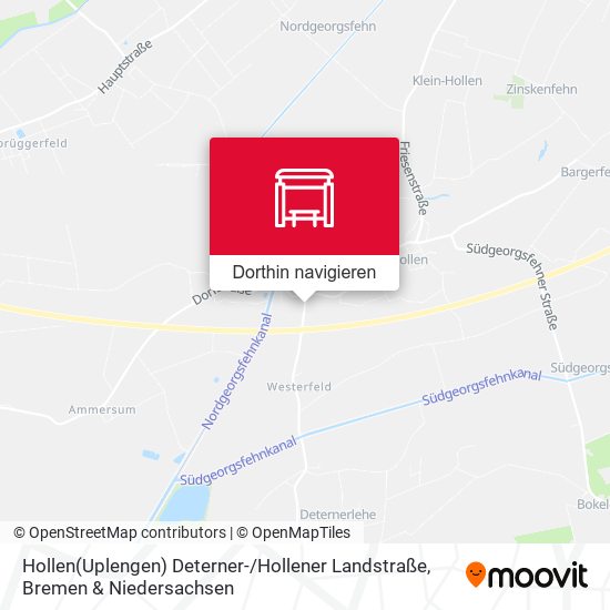 Hollen(Uplengen) Deterner- / Hollener Landstraße Karte