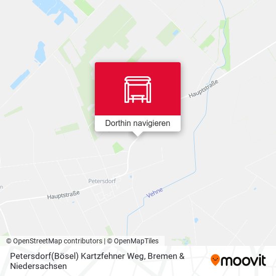 Petersdorf(Bösel) Kartzfehner Weg Karte