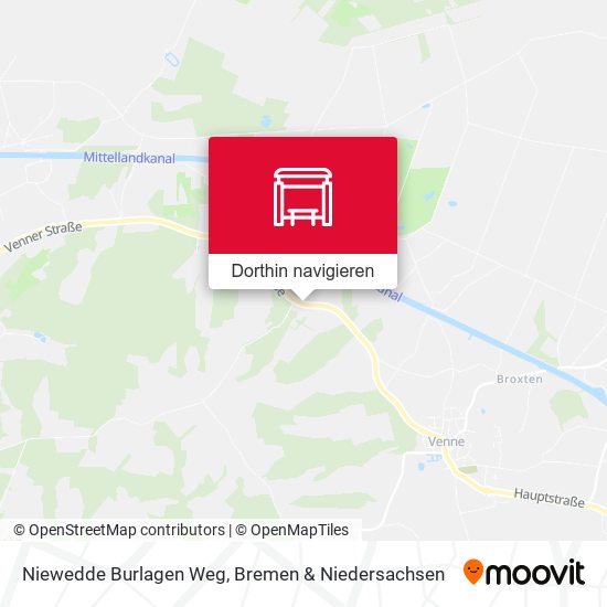 Niewedde Burlagen Weg Karte