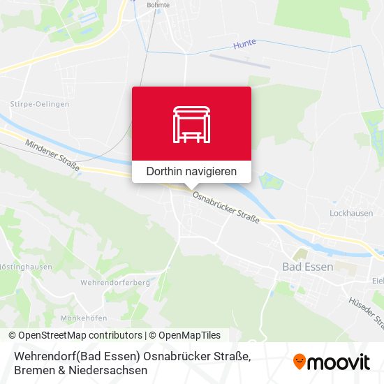 Wehrendorf(Bad Essen) Osnabrücker Straße Karte