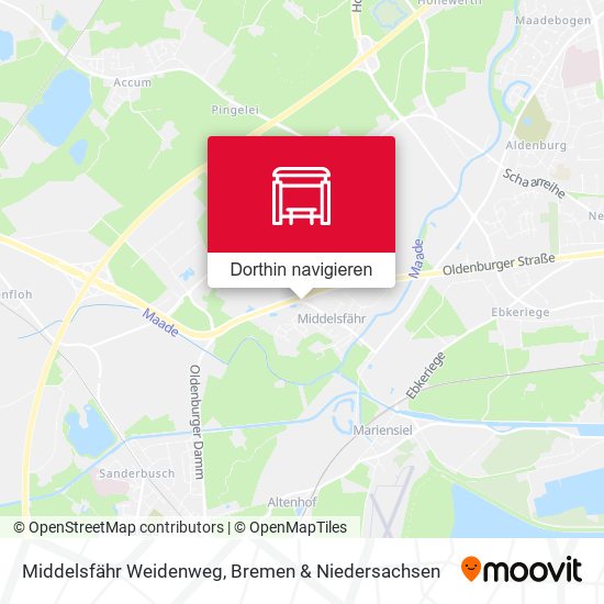 Middelsfähr Weidenweg Karte