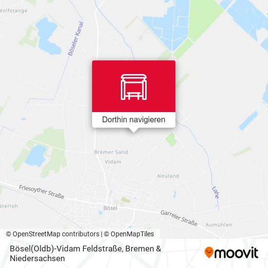 Bösel(Oldb)-Vidam Feldstraße Karte