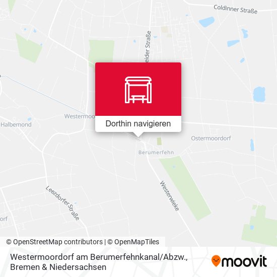 Westermoordorf am Berumerfehnkanal / Abzw. Karte