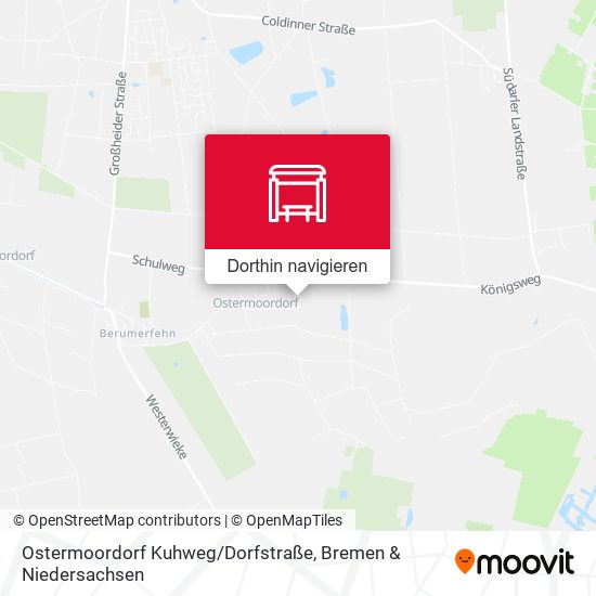Ostermoordorf Kuhweg / Dorfstraße Karte