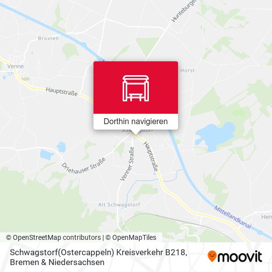 Schwagstorf(Ostercappeln) Kreisverkehr B218 Karte