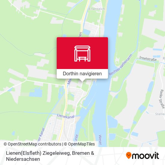 Lienen(Elsfleth) Ziegeleiweg Karte