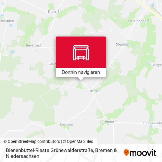 Bienenbüttel-Rieste Grünewalderstraße Karte