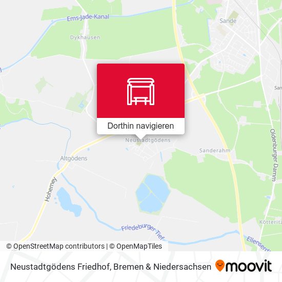 Neustadtgödens Friedhof Karte