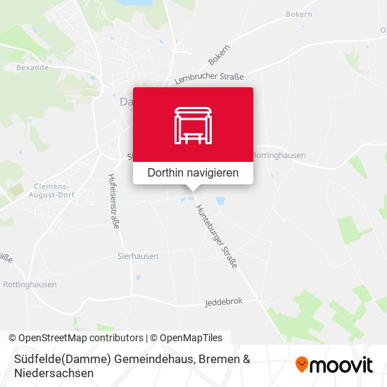 Südfelde(Damme) Gemeindehaus Karte