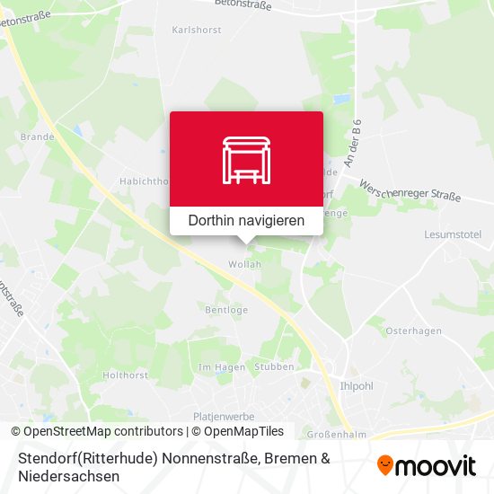 Stendorf(Ritterhude) Nonnenstraße Karte