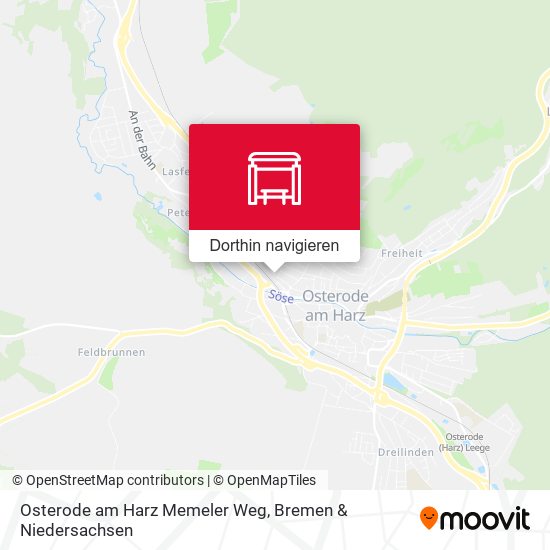Osterode am Harz Memeler Weg Karte