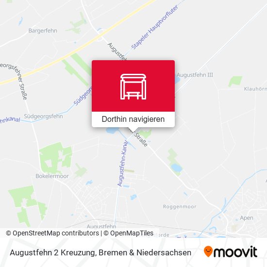 Augustfehn 2 Kreuzung Karte