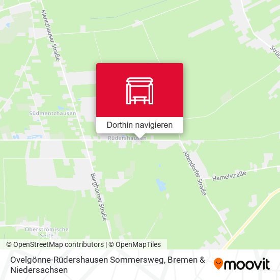 Ovelgönne-Rüdershausen Sommersweg Karte