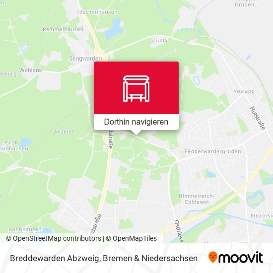 Breddewarden Abzweig Karte
