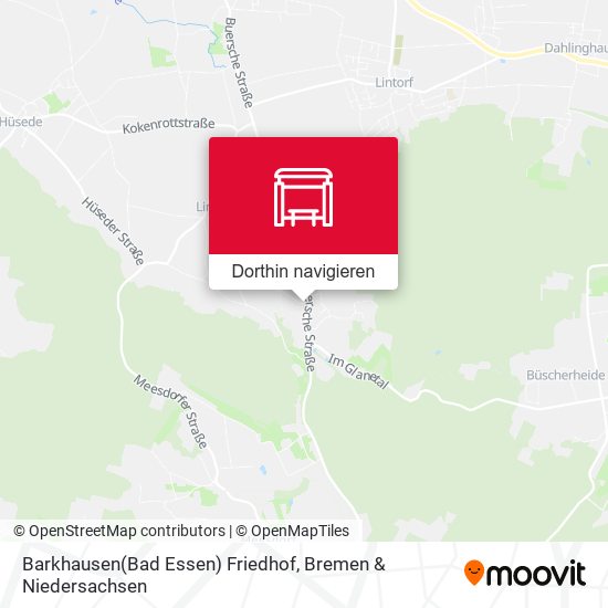 Barkhausen(Bad Essen) Friedhof Karte