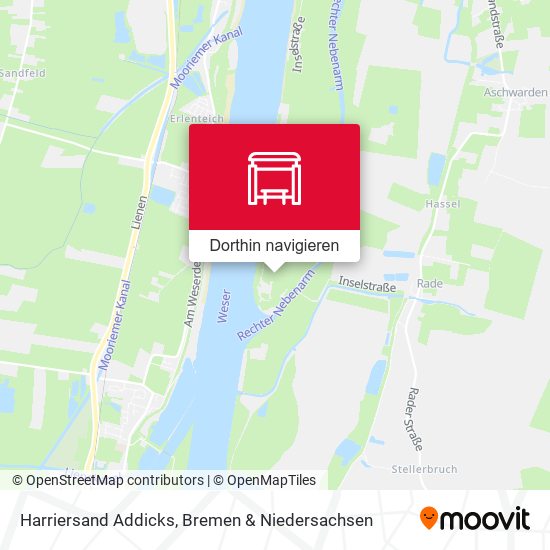 Harriersand Addicks Karte