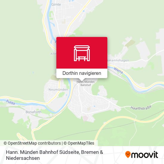 Hann. Münden Bahnhof Südseite Karte