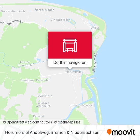 Horumersiel Andelweg Karte