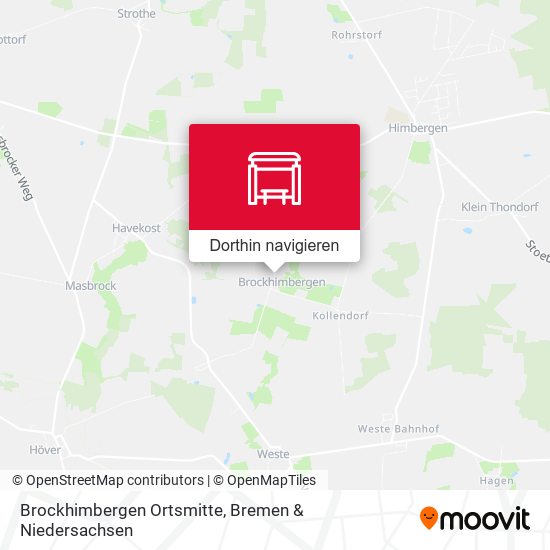 Brockhimbergen Ortsmitte Karte