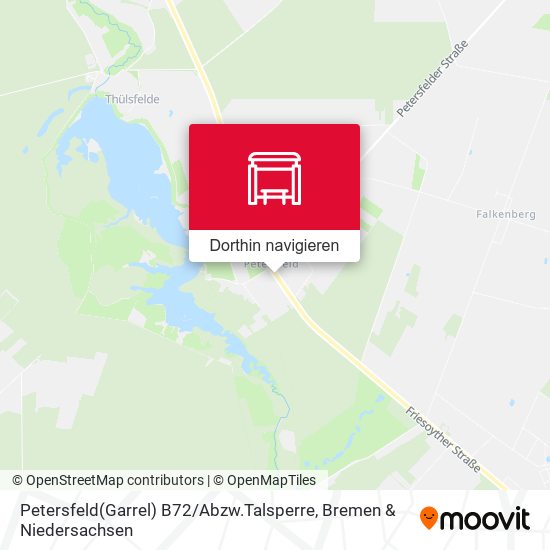 Petersfeld(Garrel) B72 / Abzw.Talsperre Karte