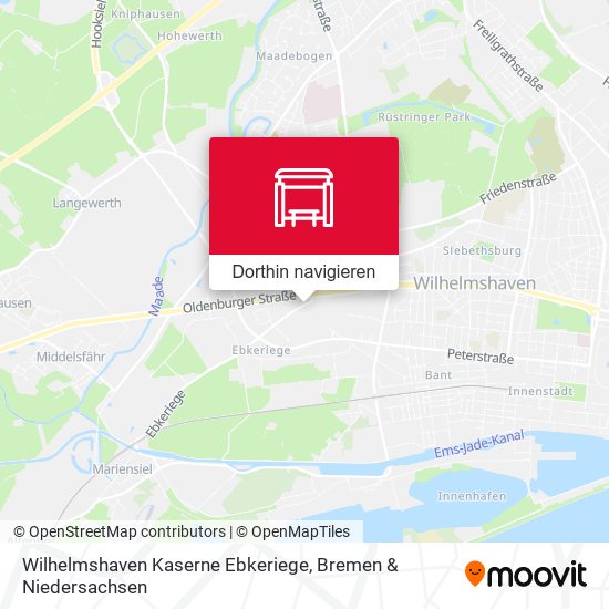 Wilhelmshaven Kaserne Ebkeriege Karte