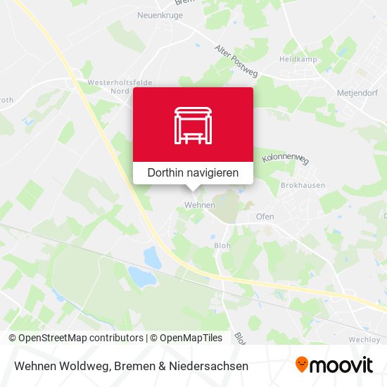 Wehnen Woldweg Karte