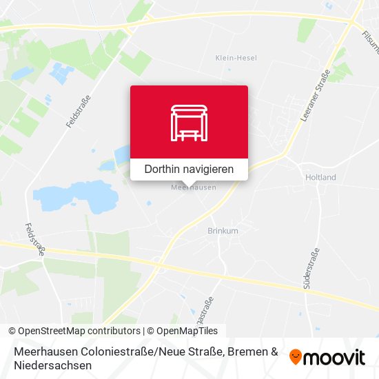 Meerhausen Coloniestraße / Neue Straße Karte