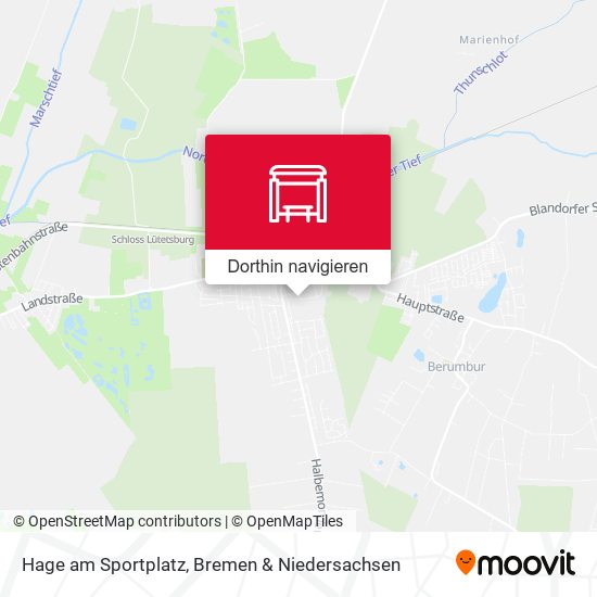 Hage am Sportplatz Karte