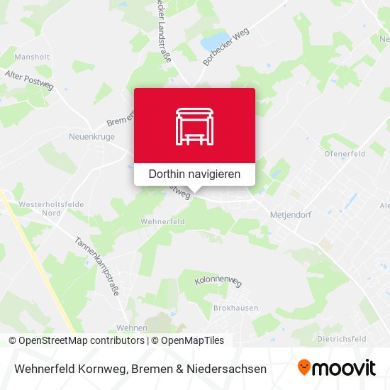 Wehnerfeld Kornweg Karte