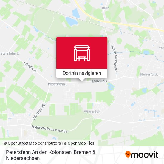 Petersfehn An den Kolonaten Karte