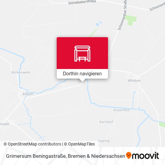 Grimersum Beningastraße Karte