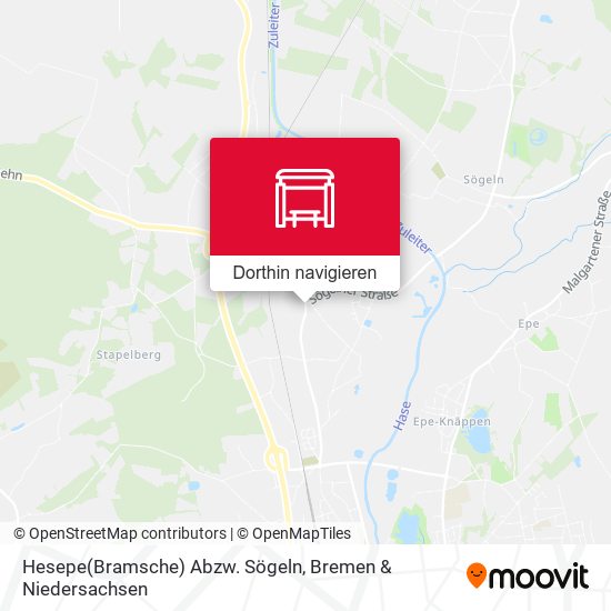 Hesepe(Bramsche) Abzw. Sögeln Karte